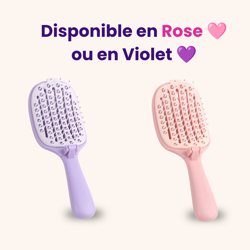 Brosse autonettoyante et pliable
